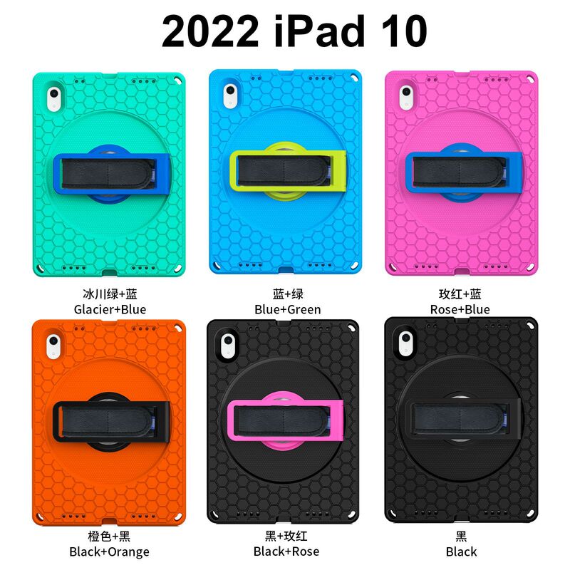 Suitable for 2022 iPad 10Th Generation Protective Case Pro11 Silicone Tablet Case Handheld Support Strap 10.5 Anti-Fall