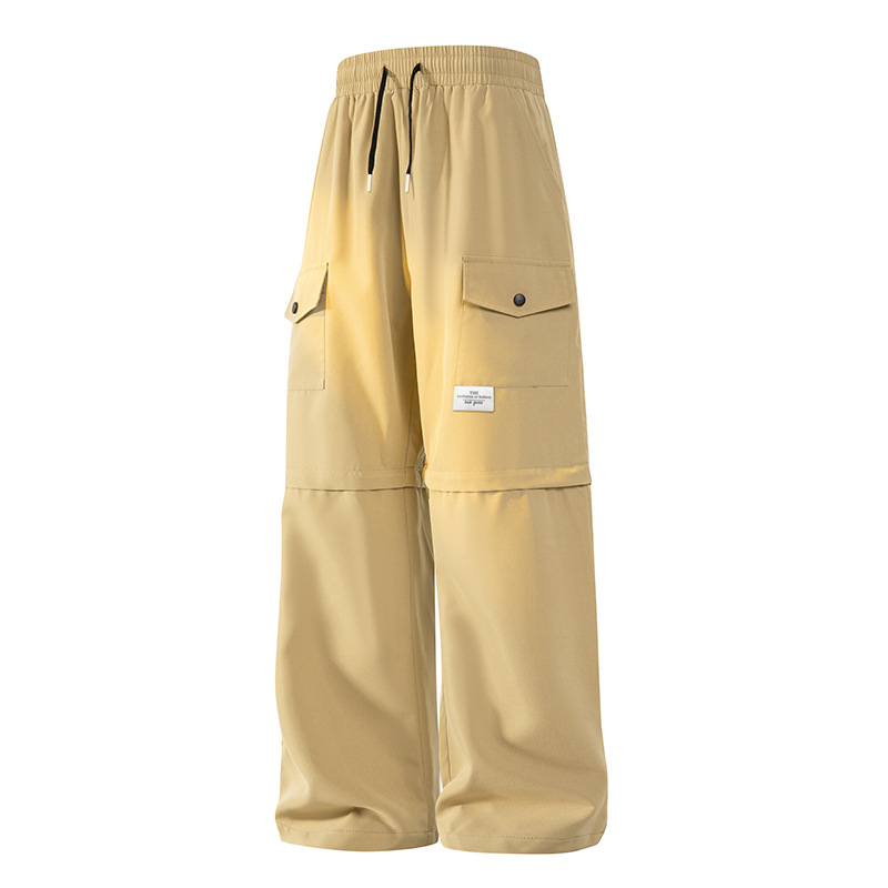 New Two-section Pants Men's Spring and Autumn Loose Straight American Detachable Shorts Paratrooper Pants Men's Cross-border Workwear Pants