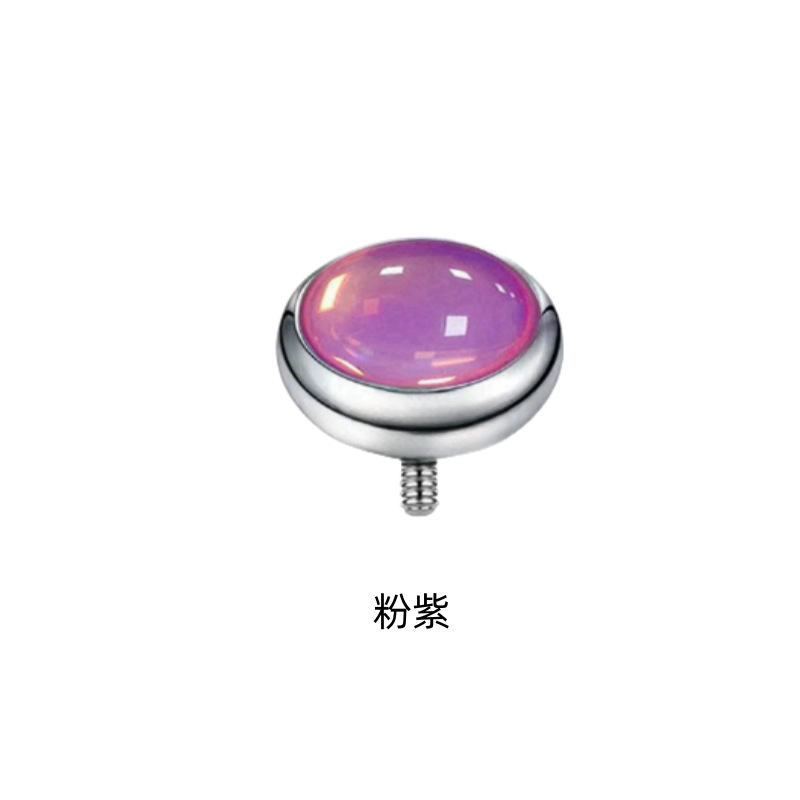 F136 Titanium Gradient Earrings Glitter Film Oil Dripping Lip Nails G23 Titanium Alloy Body Piercing Jewelry Ear Bone Nails detail image 9