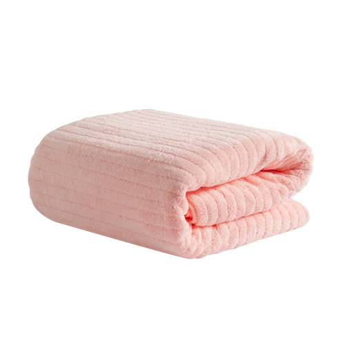Cotton Throw Towel for Women, Snowflake Fleece Absorbent Quick-Dry Non-Falling Hair Thick Towel for Bathing, New Softened Model