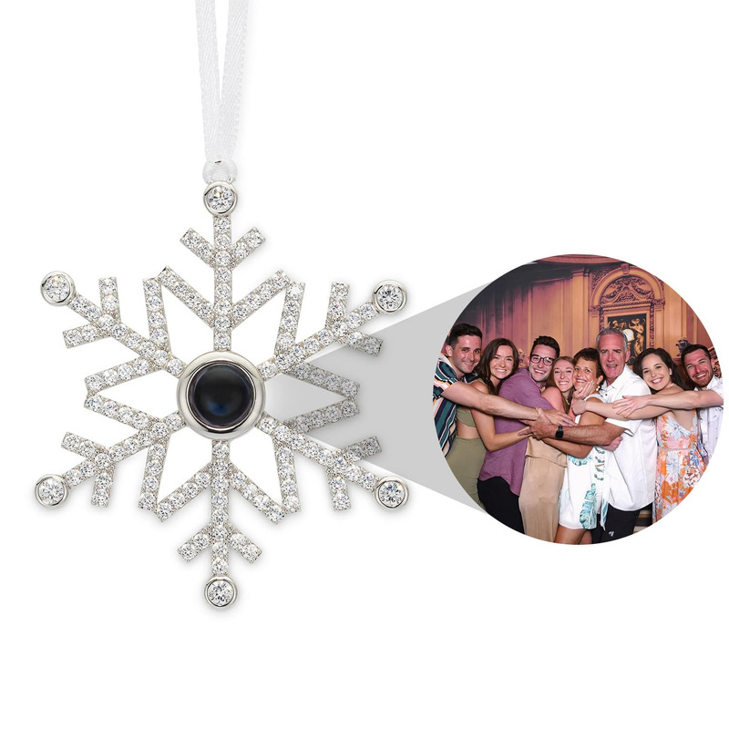 Christmas gift cross-border jewelry snowflake I love you projection pendant Christmas tree decoration projection photo customization Christmas gift cross-border jewelry snowflake I love you projection pendant Christmas tree decoration projection photo customization