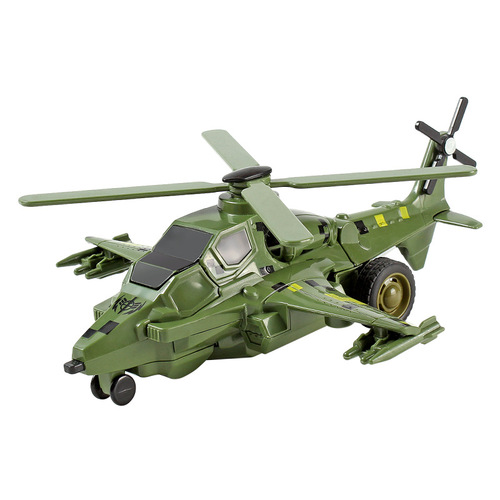 Impact deformation toy children's inertia deformation robot military helicopter model boy toy stall supply