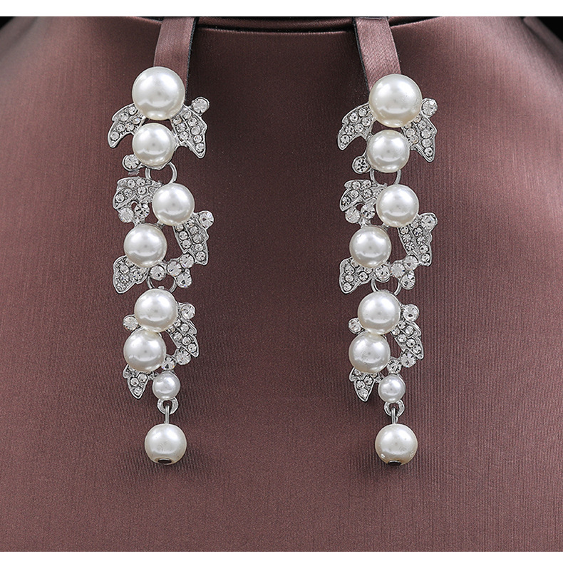 Orecchini esagerati 2023, accessori per la sposa alla moda con perle, placcatura galvanica in lega lunga_voghion.com