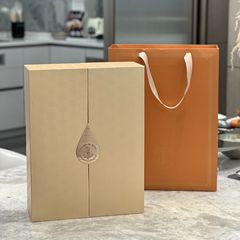 对开红酒礼盒 通用现货双开门葡萄酒高档包装盒 双支装配手提袋