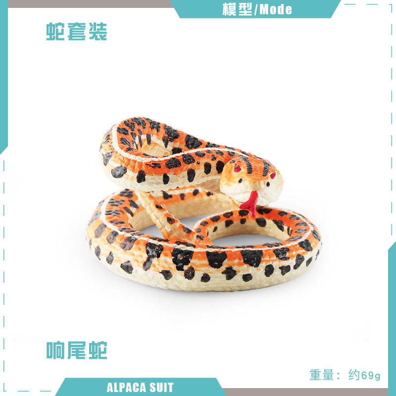 Transfronterizo de simulación anfibios reptiles Python modelo de serpientes de cascabel Cobra truco estático adornos de decoración de escritorio