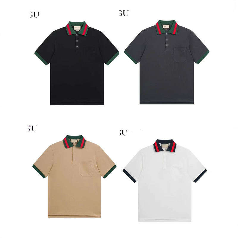 25-Year-Old Ancient Gu Full-Print Cci Velcro Lapel Polo Short-Sleeved Popular Ins Men's and Women's Tops Couple Wear