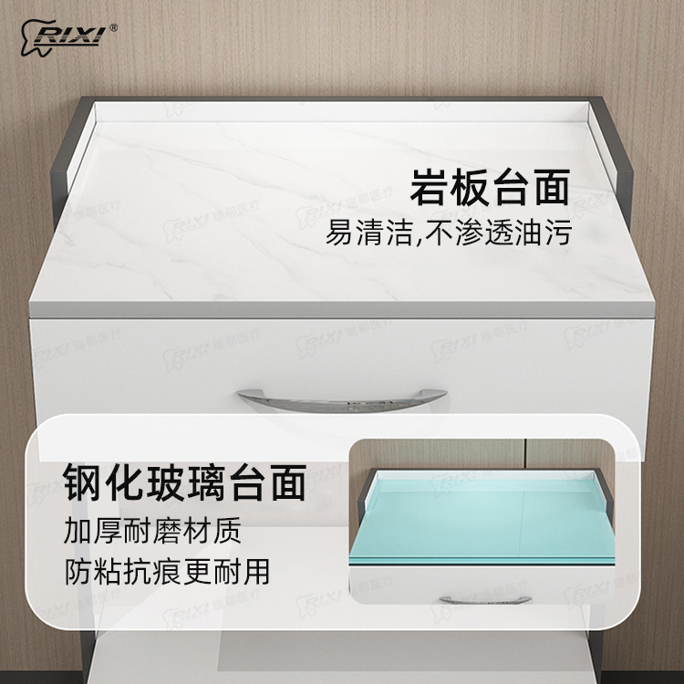 Gabinete de laterales móviles de doble capa para odontología, gabinete especial para odontología, gabinete de laterales para clínica, gabinete de laterales médicos