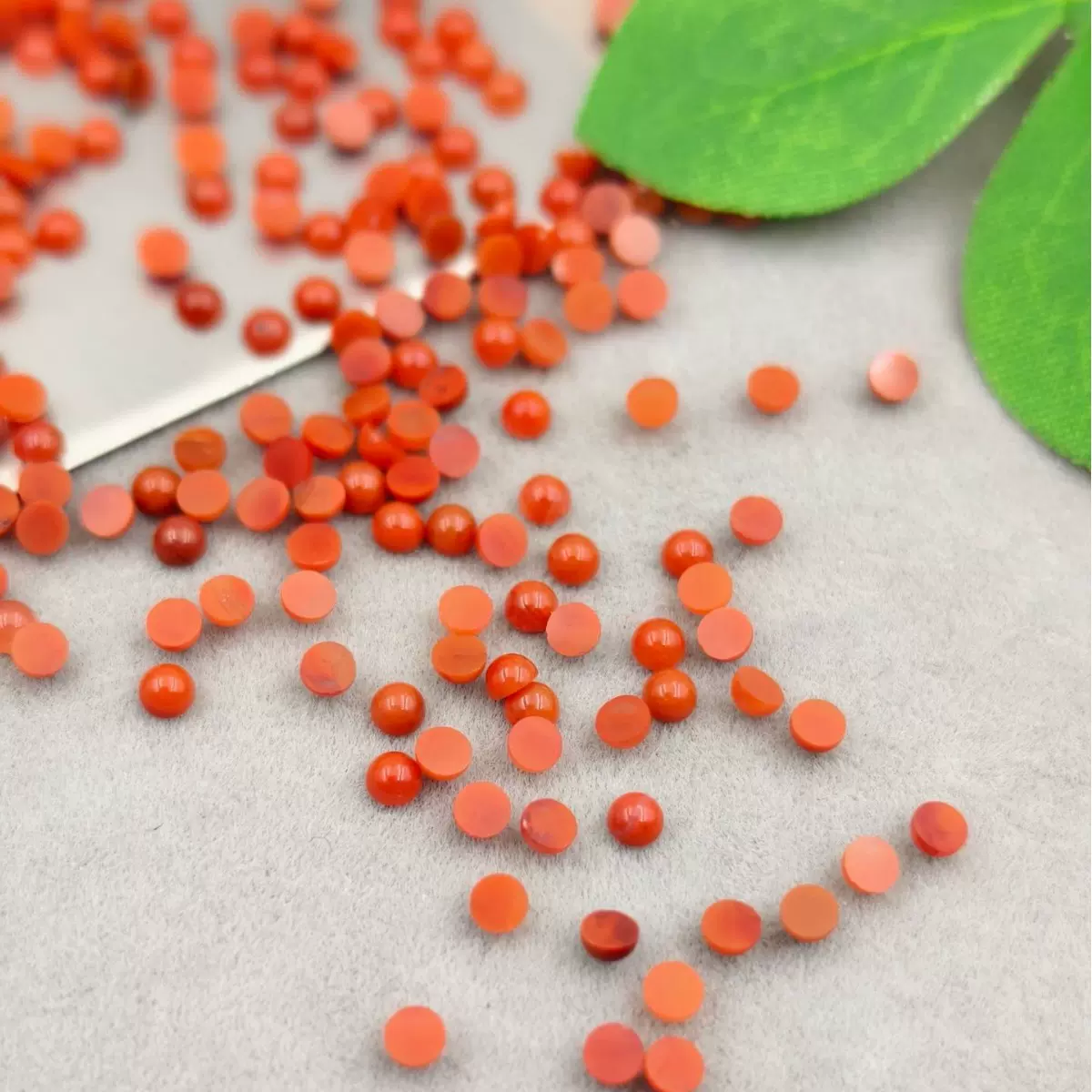 天然南红玛瑙珠子裸石平底戒面diy串珠手链材料玛瑙素面散珠批发