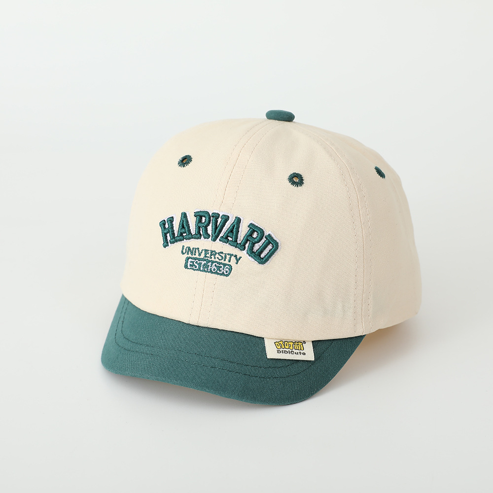 Sombreros para bebés primavera y otoño delgados sombreros de lengua de pato letras coreanas para niños y niñas sombreros de béisbol protectores solares con bordes suaves