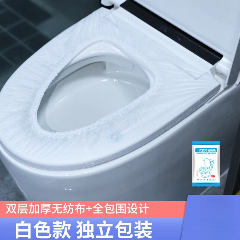 厚みのある防水二層使い捨てトイレマット個別包装プリントポータブルトイレカバー旅行ホテルトイレマット|undefined