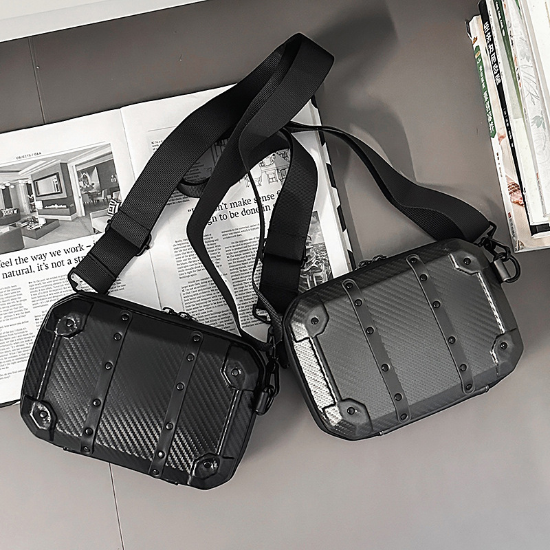 Men's Crossbody Bag New Style Cross-Border Trendy Fashion Small Shoulder Bag Niche Design Fashionable Casual Mobile Phone Coin Purse