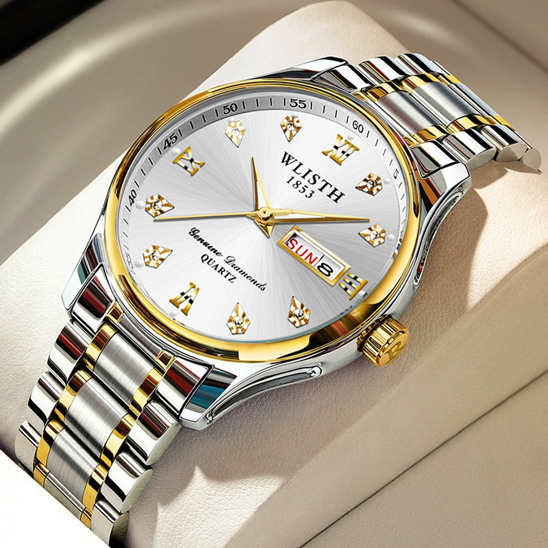 Wally full-automatic men's watch waterproof quartz watch genuine goods steel watch men's cross-border foreign trade watch generation Wally full-automatic men's watch waterproof quartz watch genuine goods steel watch men's cross-border foreign trade watch generation