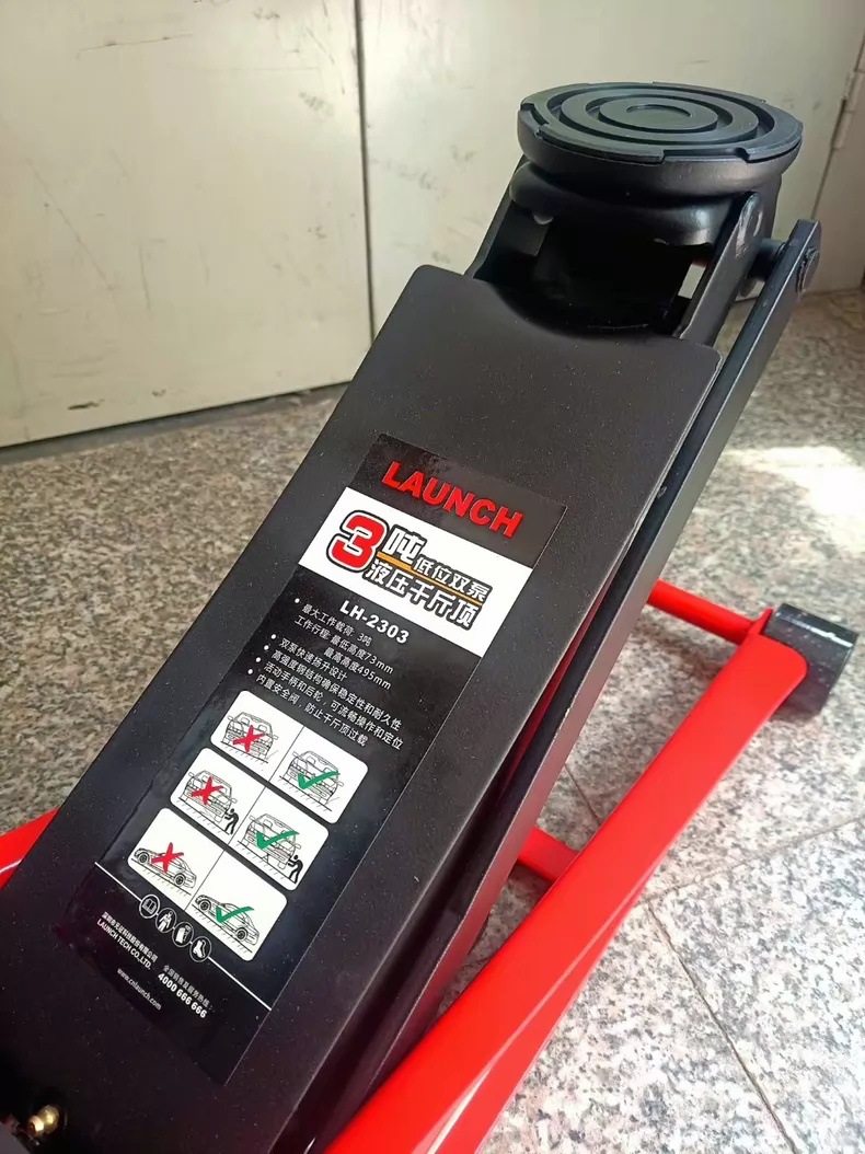 Launch Lh2203/2303 3t Floor Jack Dual-Pump High/Low Horizontal Type 0kg Ton