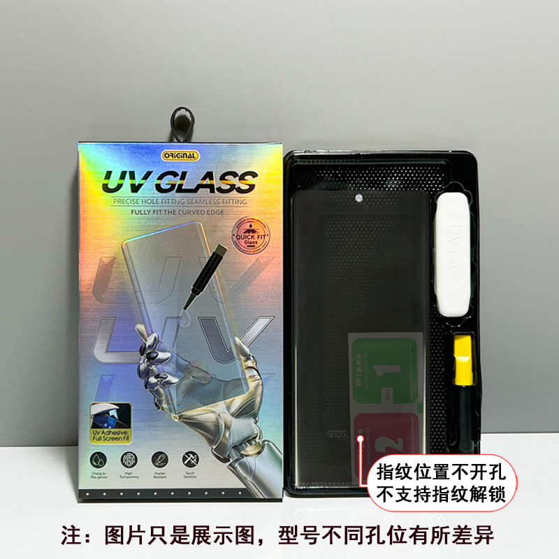 [Boxed No. 2] No holes for fingerprints] UV privacy protection]