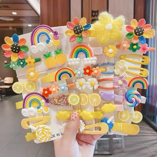 Children's hair clip set cute BB clip girl's broken hair bangs side clip Korean version hot selling cute baby hair clip