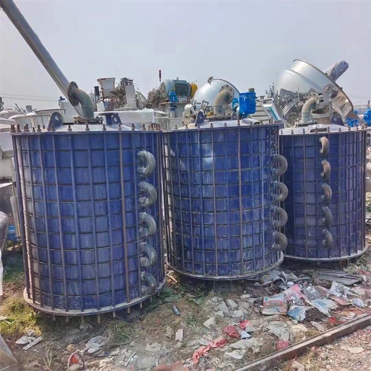 二手搪瓷片冷凝器 不锈钢螺旋板换热冷却 可拆式连续工作易清洗