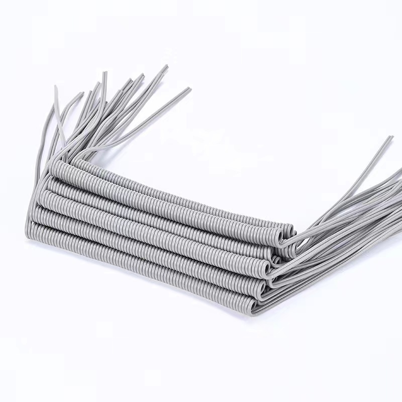 厂家直销灰色并线弹簧线 PVC灰色弹簧线 1.6米美甲电源弹簧线