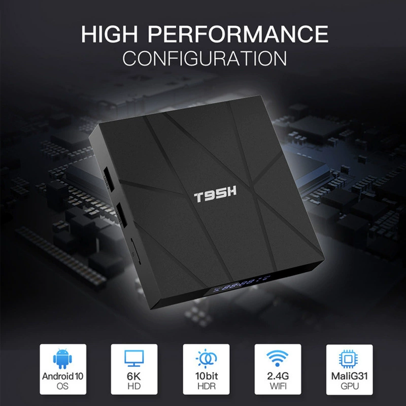 Плеер TV box на Android 10 H616 6K HD, медиаплеер T95H, сет-топ бокс для телевизора