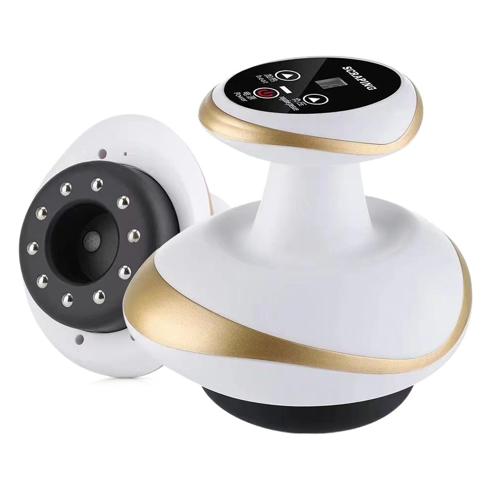 Instrumento de raspado eléctrico transfronterizo, instrumento de ventosas, cepillo meridiano de dragado, compresa caliente, instrumento de terapia de tendones de masaje meridiano de raspado, instrumento de succión