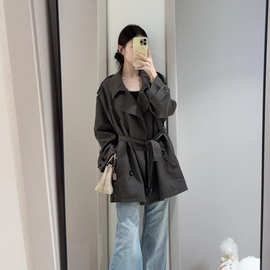 韩系宽松风衣外套女2025秋季新款小个子巨好看薄款韩版高级感短款