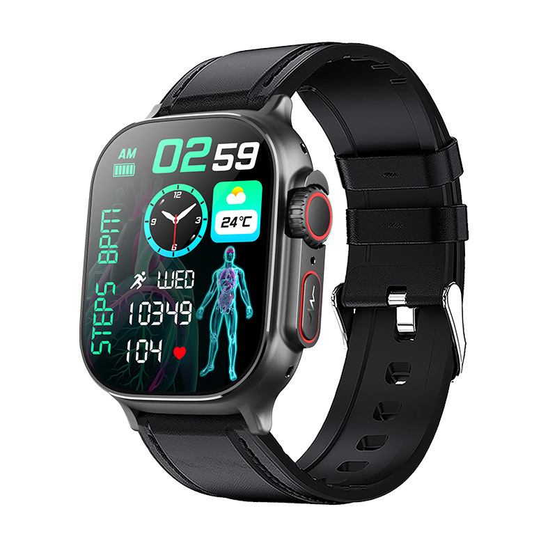 F500 医療グレード ECG スマートウォッチ 4G カードウォッチ血糖血中酸素心拍数睡眠モニタリングスポーツブレスレット|undefined