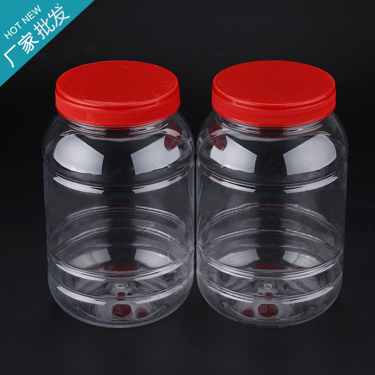 Emballage alimentaire pot en plastique parfumé thé bonbons pot alimentaire collation scellé pot PET pot transparent bouteille en plastique en gros