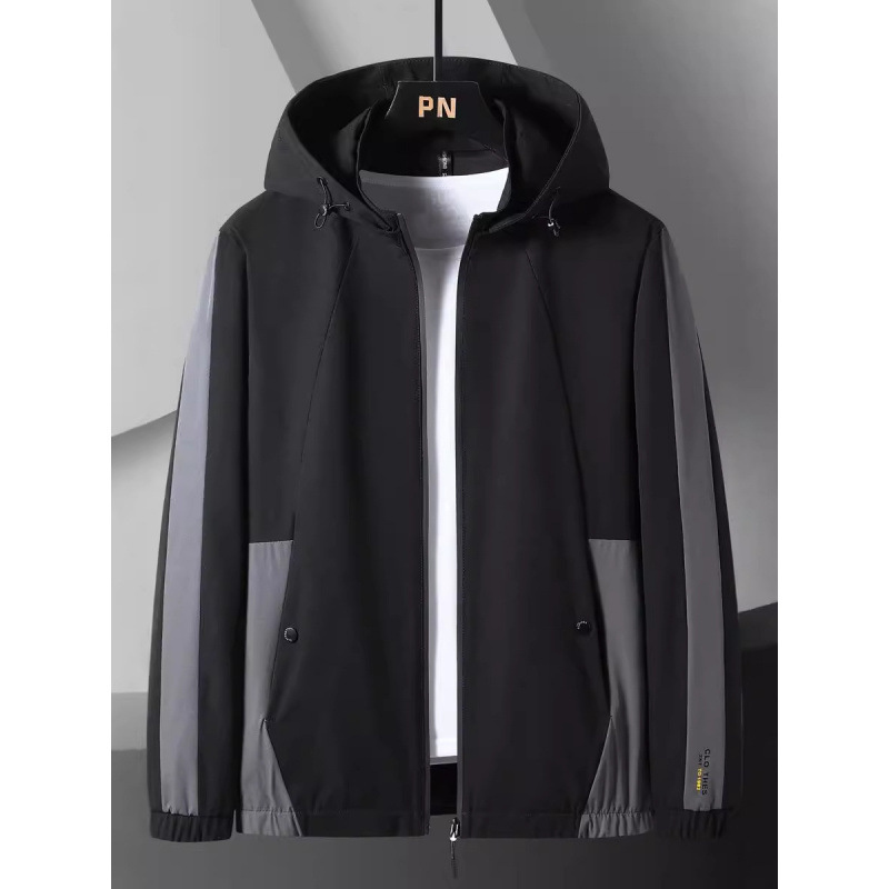 Spring and Autumn 2023 New Color Matching Jacket Detachable Hooded Jacket Youth Shirt Casual Windproof All-match Slimming Spring and Autumn 2023 New Color Matching Jacket Detachable Hooded Jacket Youth Shirt Casual Windproof All-match Slimming
