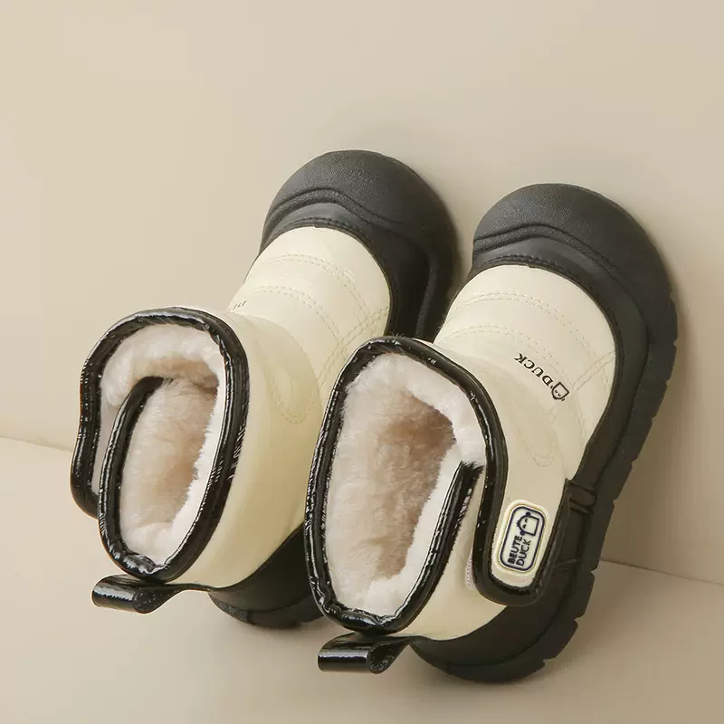 2025冬季新款男童雪地靴加厚儿童户外棉靴防泼水高帮大棉鞋女孩子