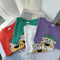 Cotton Kids' Short Sleeve T-Shirts Summer Wear 2024 New Arrival Korean Style Stylish Baby Children Summer Loose Top