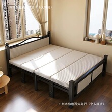 折叠床单人家用简易硬板床加长款双人出租房午休午睡成人铁床