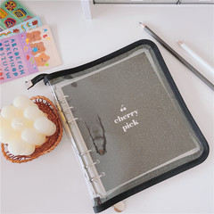 Simple Girl Heart Activity Notebook Korean Style Transparent Zipper Shiny A6 Wide Version Substitute Thence Notebook