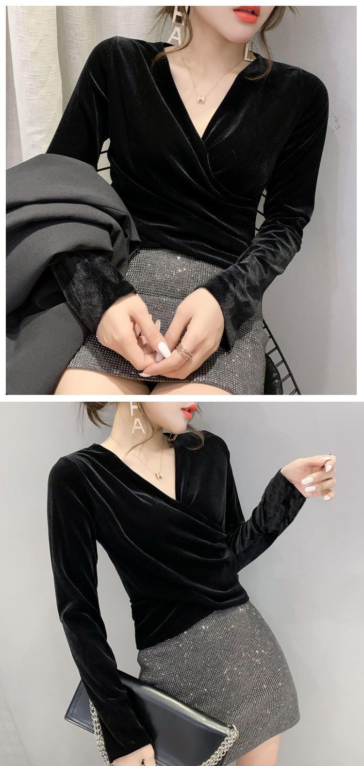 Velvet Collar Base Shirt - Image 2