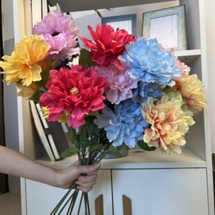 Artificial flowers, artificial flower ornaments, wedding scene layout, living room decoration, National Day gifts, simulated peonies single branches