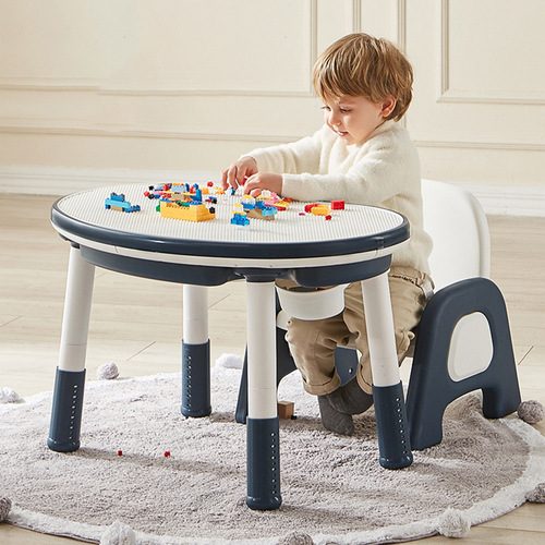Children's kindergarten adjustable multifunction building block table and chair set for boys and girls learning toys