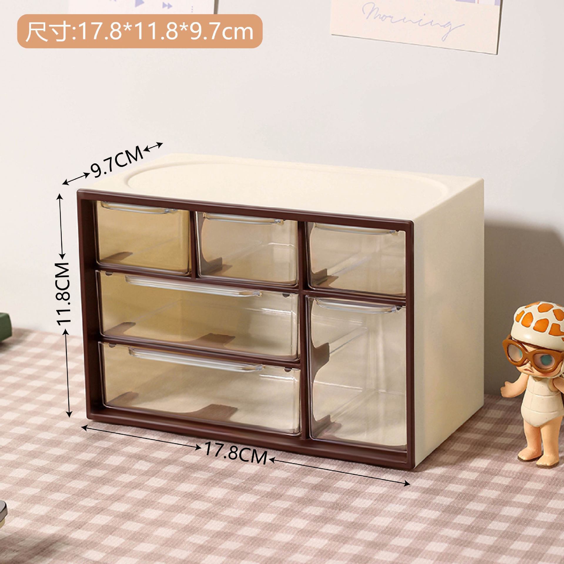 Escritorio color caramelo macaron caja de almacenamiento cuadrado libre combinación de bloques de construcción caja de almacenamiento de cosméticos caja de almacenamiento de joyas