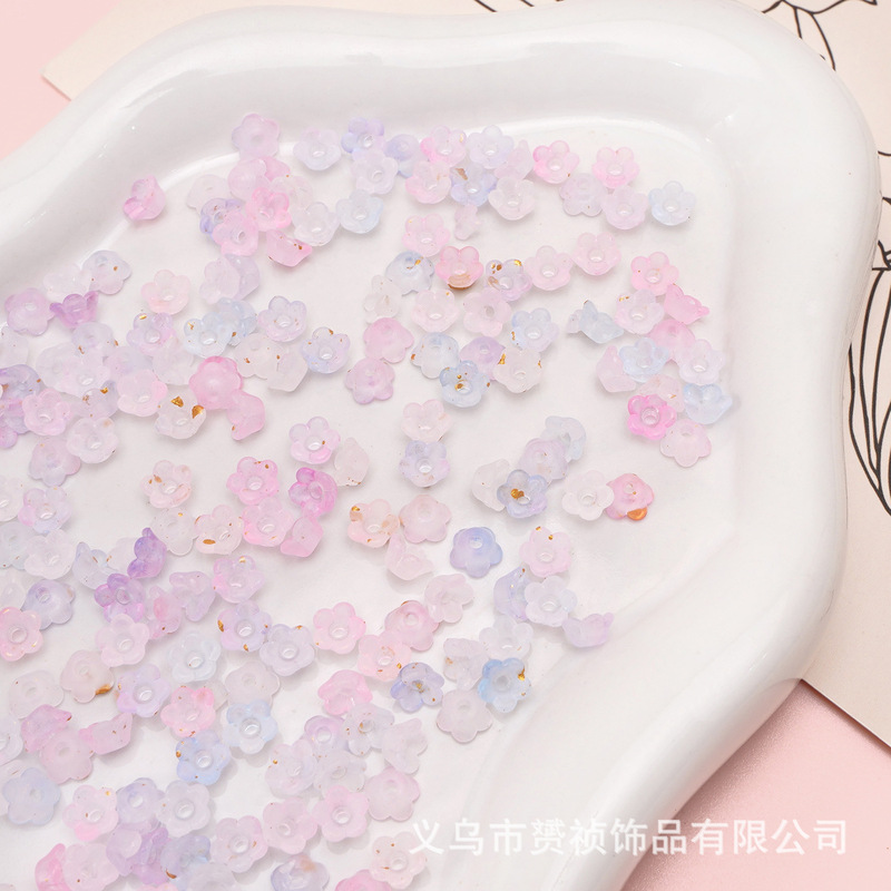 アクリルフラワービーズスペーサービーズゴールドビーズ手作り diy ネックレスブレスレットイヤリングジュエリー材料アクセサリー|undefined
