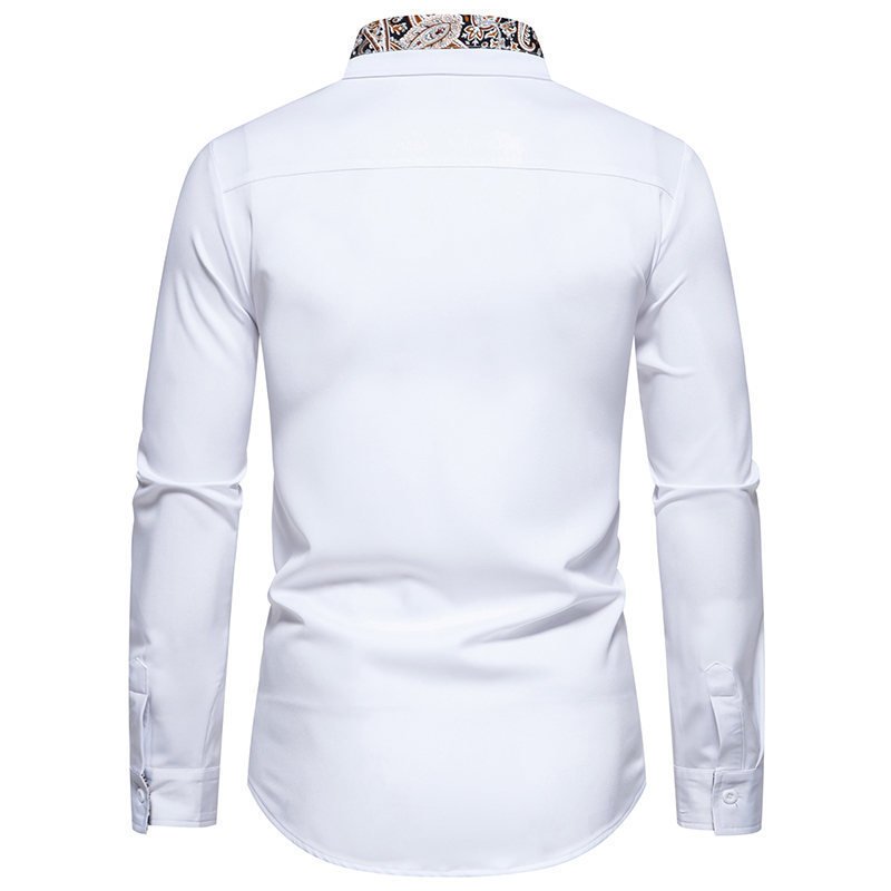 2024 Spring New European Size Men's Fashion Triangle Neck Cashew Flower Colored Long sleeved Shirt for Men_vogarts.com