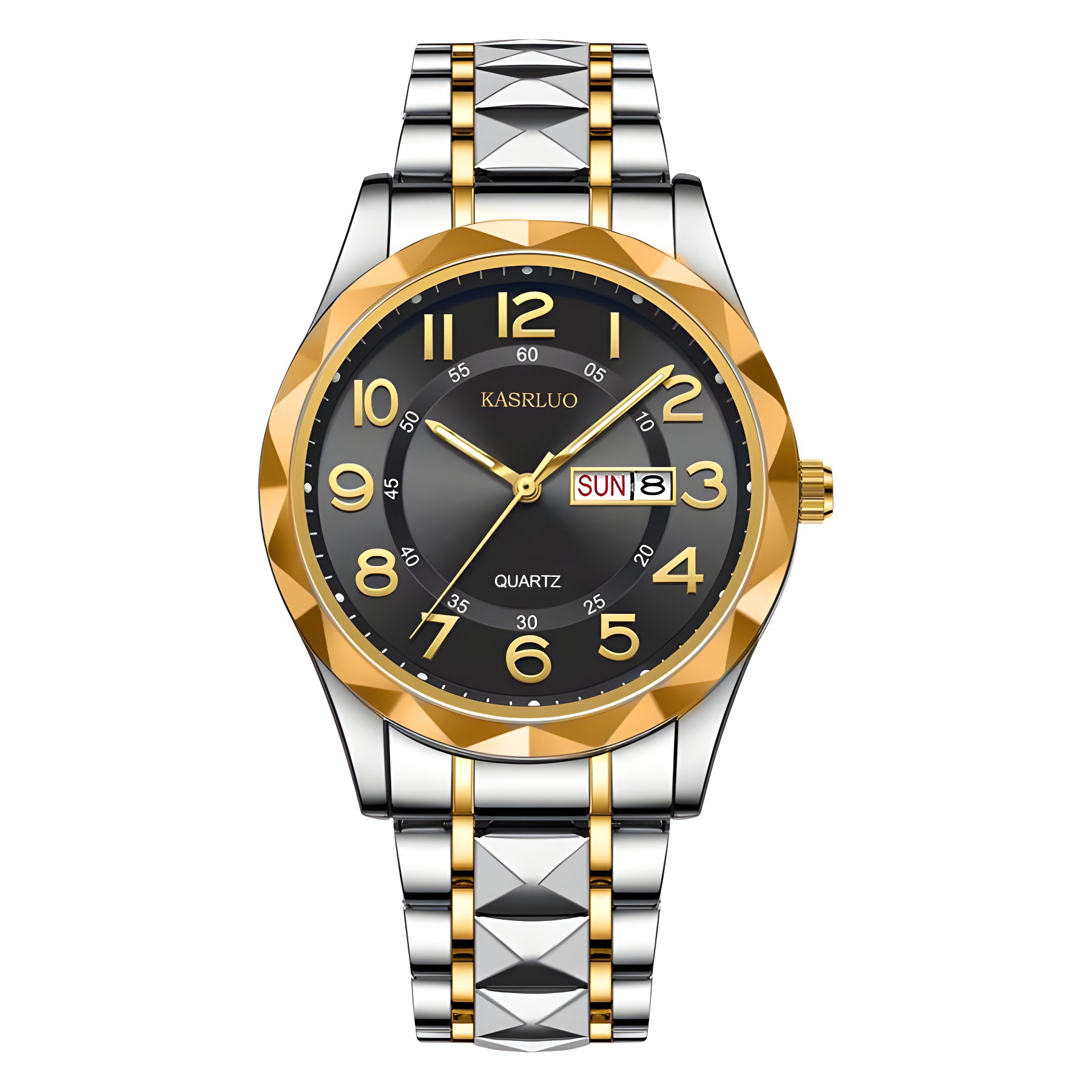 KASRLUO vidutinio amžiaus pagyvenusių žmonių mados vandeniui atsparus naktinės šviesos didelis skaitmeninis kvarcinis vyriškas laikrodis_voghion.com