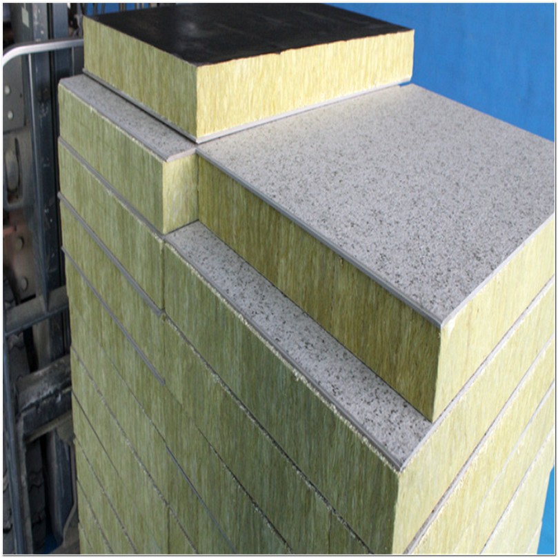 米色防火阻燃外墙保温装潢一体板 保温装饰复合一体板价