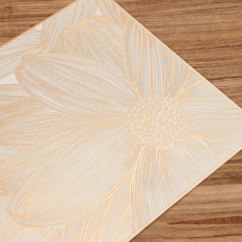 Estilo de flor de lujo ligero, mantel rectangular de PVC, antideslizante, antiescaldado, impermeable, decoración de mesa, suministro especial transfronterizo