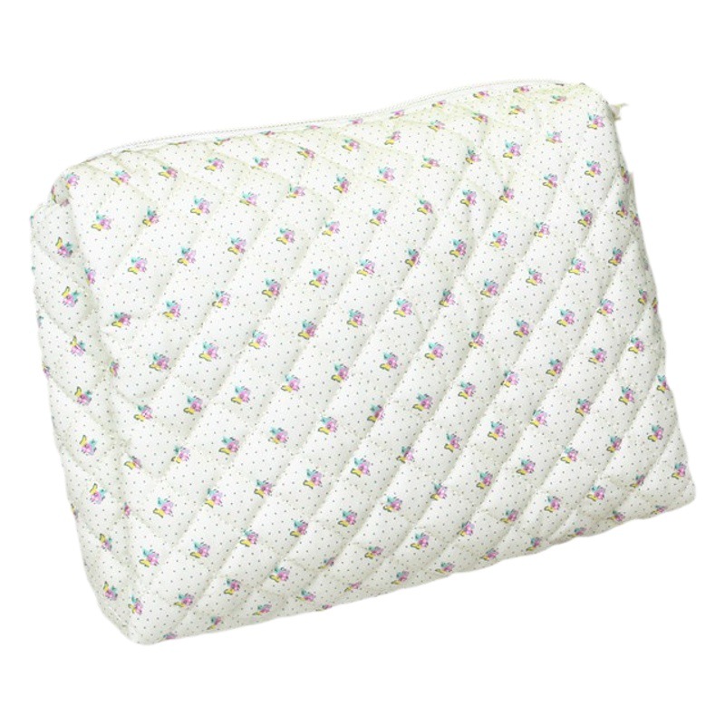 Nuevo algodón impreso bolso de las mujeres lindo estilo ins bolsa de cosméticos bolsa de almacenamiento acolchada de gran capacidad Bolsa De estudiante bolsa de lavado