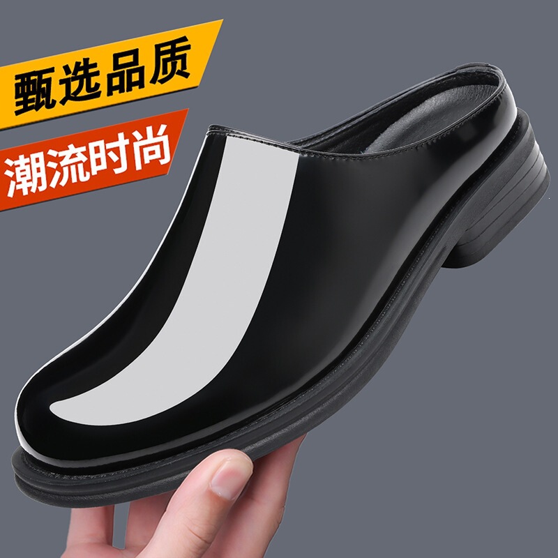 2026 Summer New Style Mule Slip-On Derby Half-Slip Retro-Inspired Monk Shoes Casual Men's Slippers 2026 Summer New Style Mule Slip-On Derby Half-Slip Retro-Inspired Monk Shoes Casual Men's Slippers
