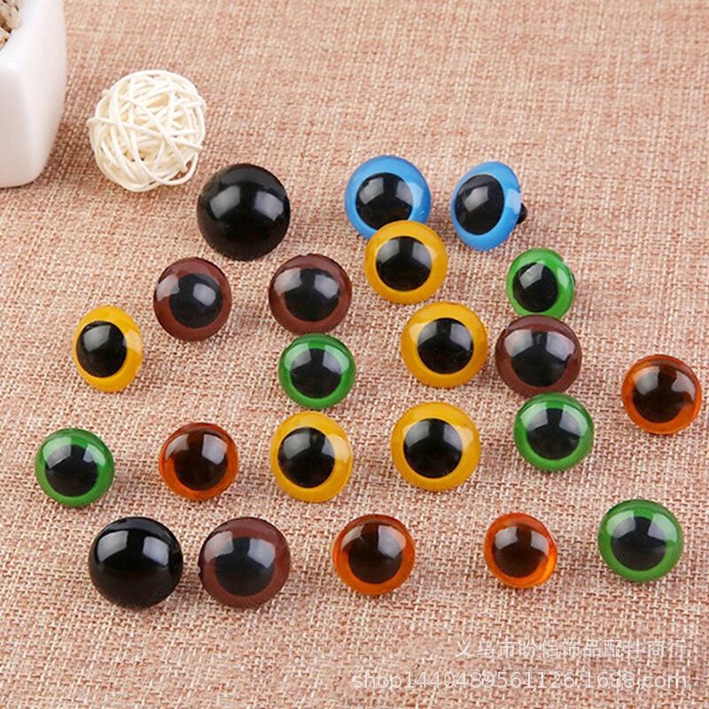 Korean version 8-24mm crystal clear plastic animal eyes colorful brown art eye doll teddy bear toy accessories