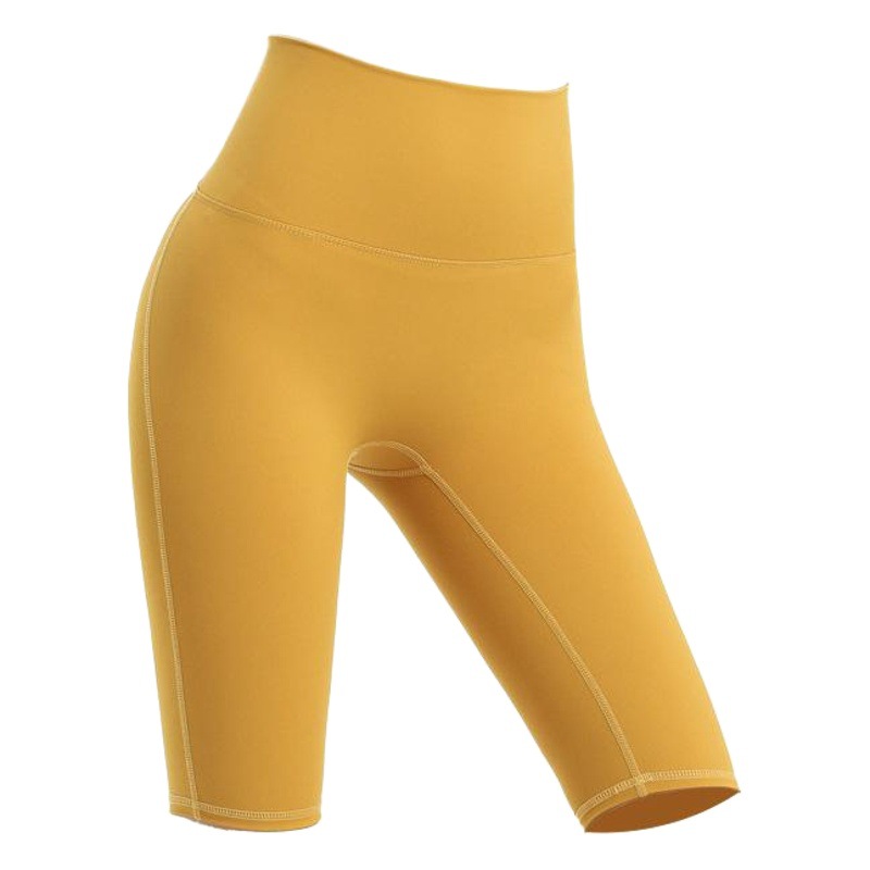 2024 pantalones de yoga de levantamiento de cadera de cintura alta europeos y americanos cruzados desnudos pantalones de baile elásticos transpirables de secado rápido para mujeres pantalones cortos deportivos