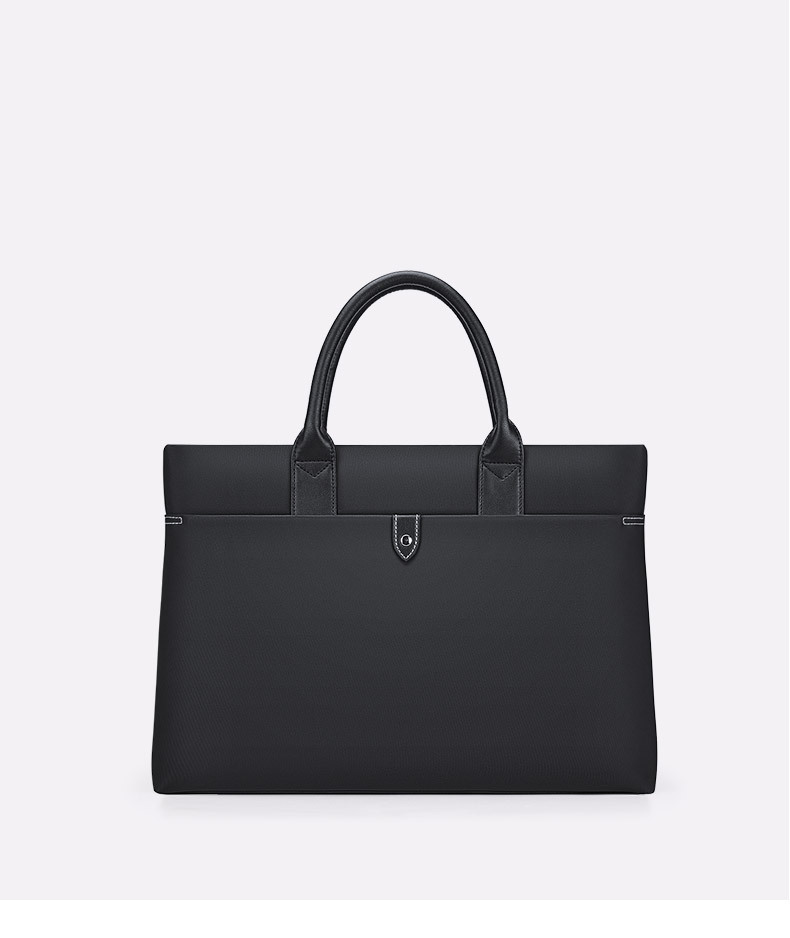 Cặp công sở nam vải Oxford chống thấm, nhiều ngăn đựng laptop 15 inch — Màu đen, màu xanh, Hồng, Màu nâu chi tiết 10