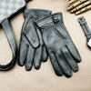Men's winter windproof thin keep warm gloves, suitable for import, genuine leather