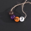 Decorations, beaded bracelet handmade, round beads, halloween, 16mm