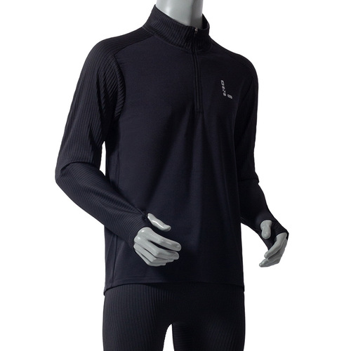 Spring and Autumn Movement Stand Collar Half Zip Jacket Men's Track and Field Running Fitness Training Outwear Long Sleeve T-Shirt Top for Women