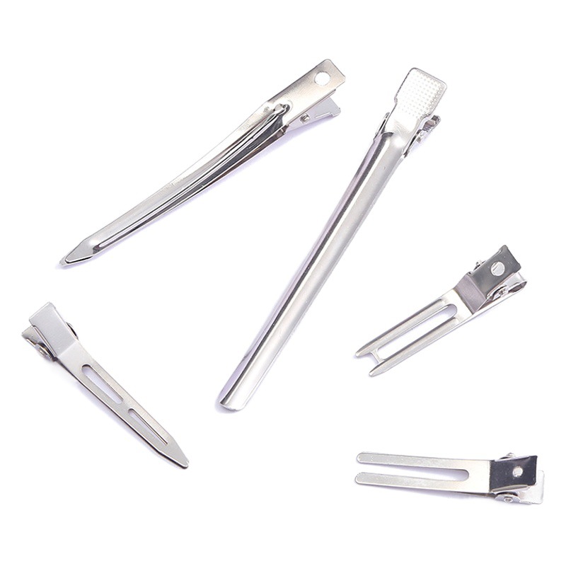 Clip de horquilla simple y doble de metal transfronterizo clip de pico de pato flequillo esponjoso cualitativo horquilla sin costuras accesorios de tocado DIY horquilla de belleza