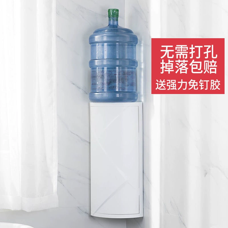 Corner rotating storage rack, plastic wall-mounted bathroom & kitchen shelf, 1–3 tiers